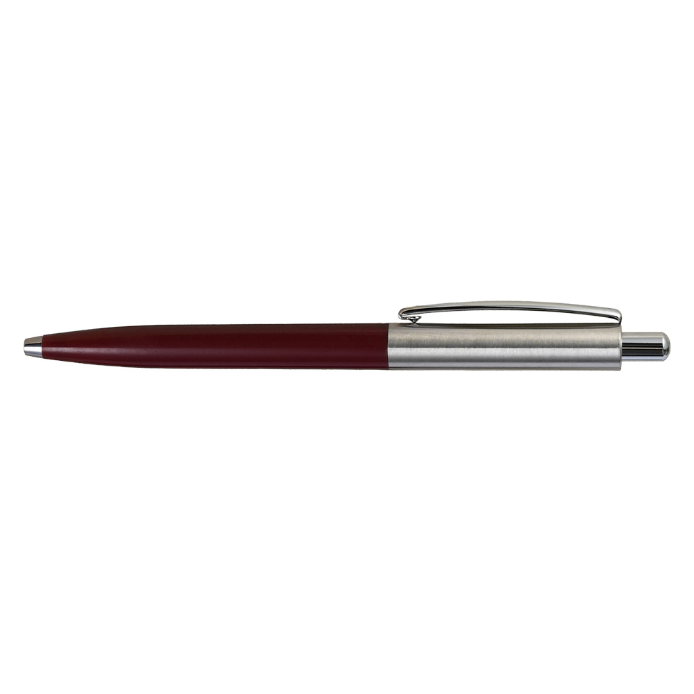 Premium Silver Metallic Glossy Click Pen- Save 30% red