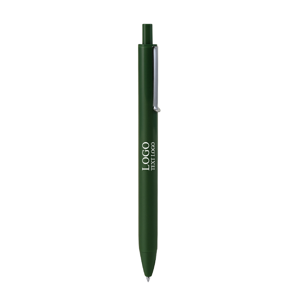 Special Offer Custom Colorful Plastic Click Pen dark green with logo