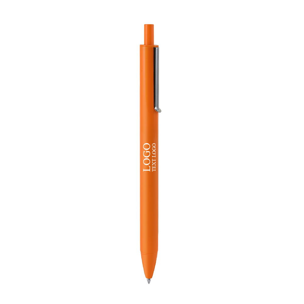 Special Offer Custom Colorful Plastic Click Pen orange with logo