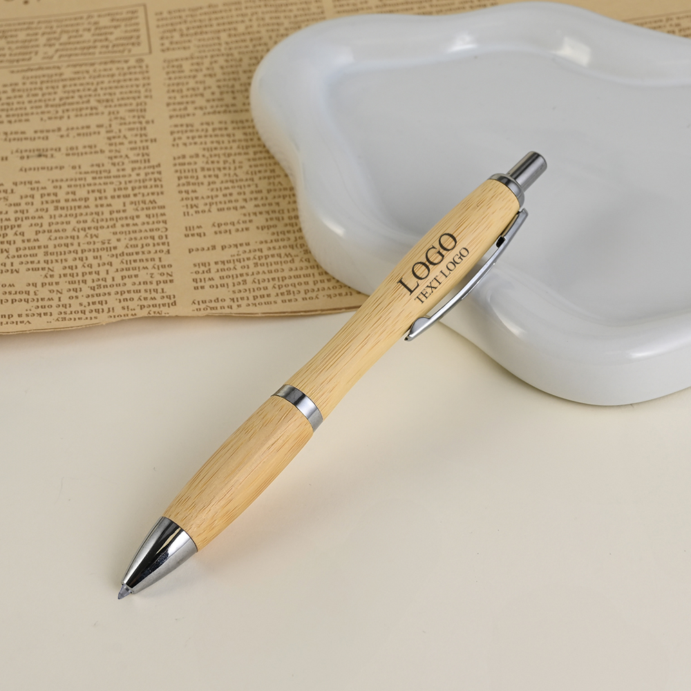 personalized Environmentally Friendly Bamboo Click Ballpoint Pen- 30% Off