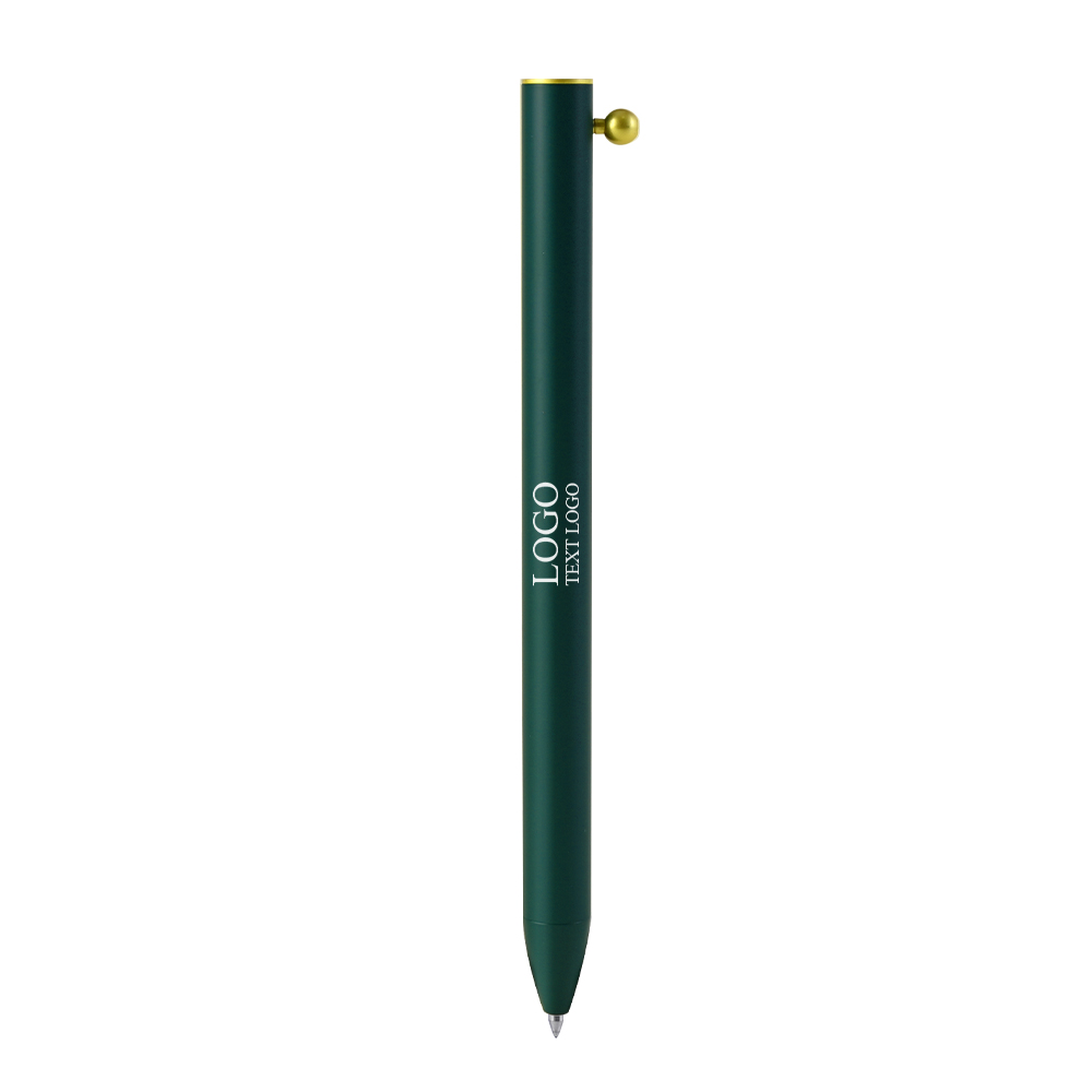 Metal Push-Type Stylus Pens Malachite green with Logo