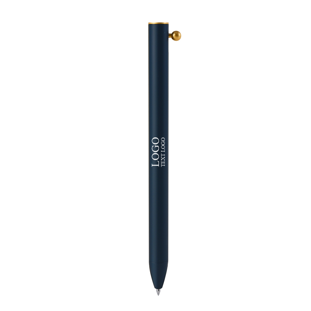 Metal Push-Type Stylus Pens Navy blue with Logo