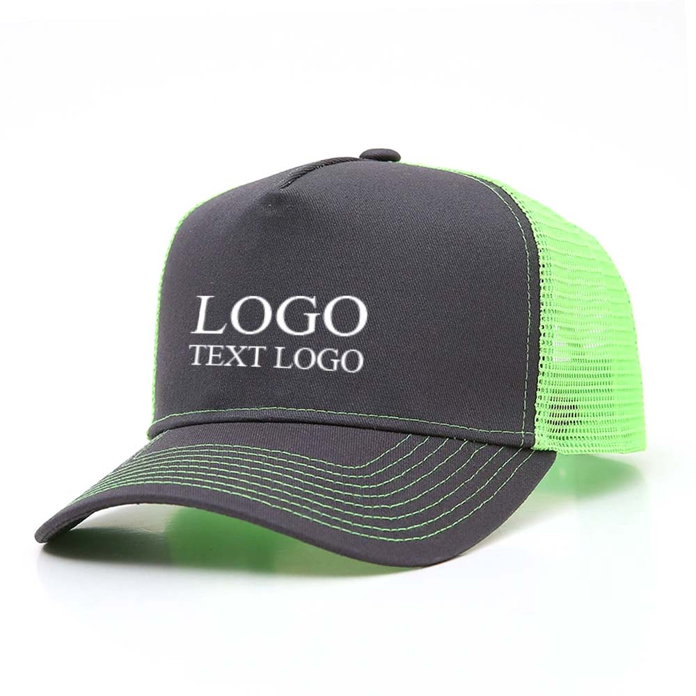 Breathable and Comfortable Five-Panel Richardson Trucker Hats Green with Logo