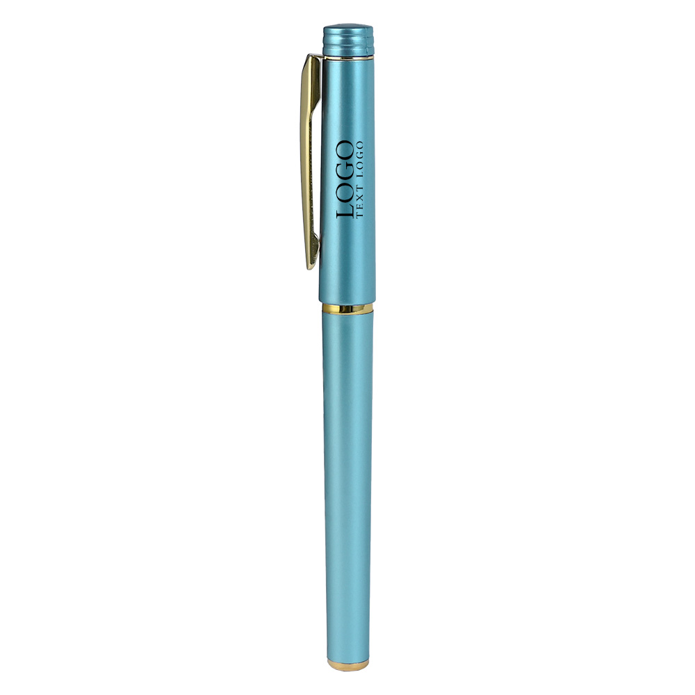 Custom Business Gel Pen with Name Light Blue