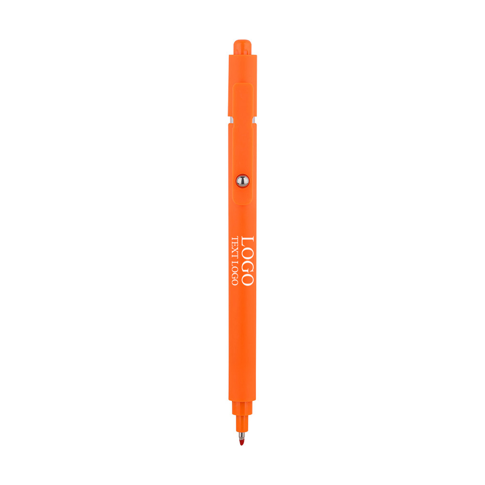 Custom Macaron Color Gel Pens with Black Ink Orange with Logo