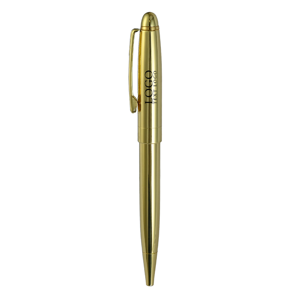 Custom Metallic Ballpoint Pens for Professionals All Gold with Logo