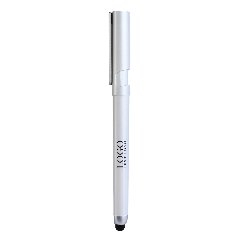 Custom Minimalist Luxury Gel Pens with Stylus White with Logo
