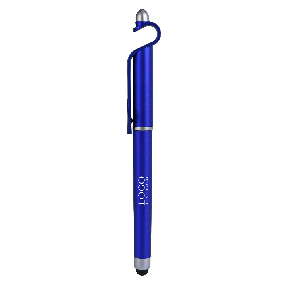 Custom Ultra-Smooth Gel Pen with Stylus Blue with Logo
