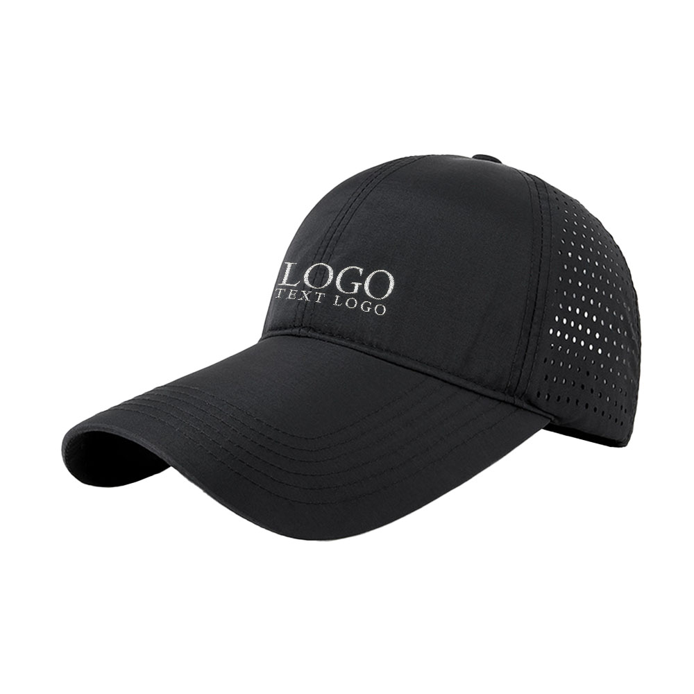 Summer Extended Brim Baseball Hat  Black withlogo