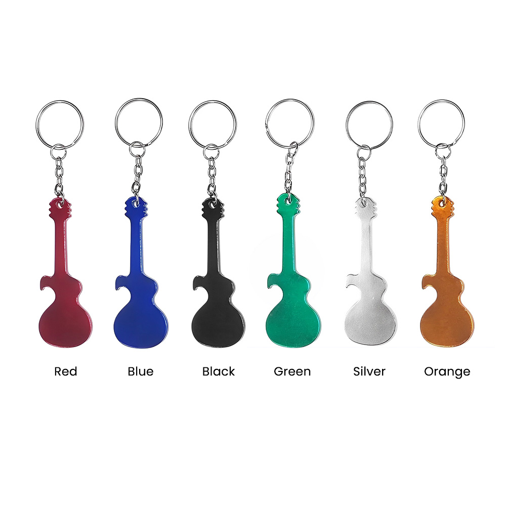 Guitar Shaped Bottle Opener Keychain Guitar Shaped Bottle Opener Keychain