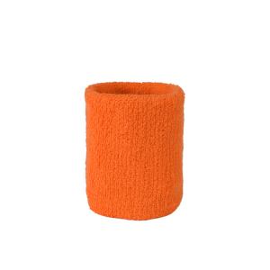Terry Sweatband Wristbands With Woven Logo