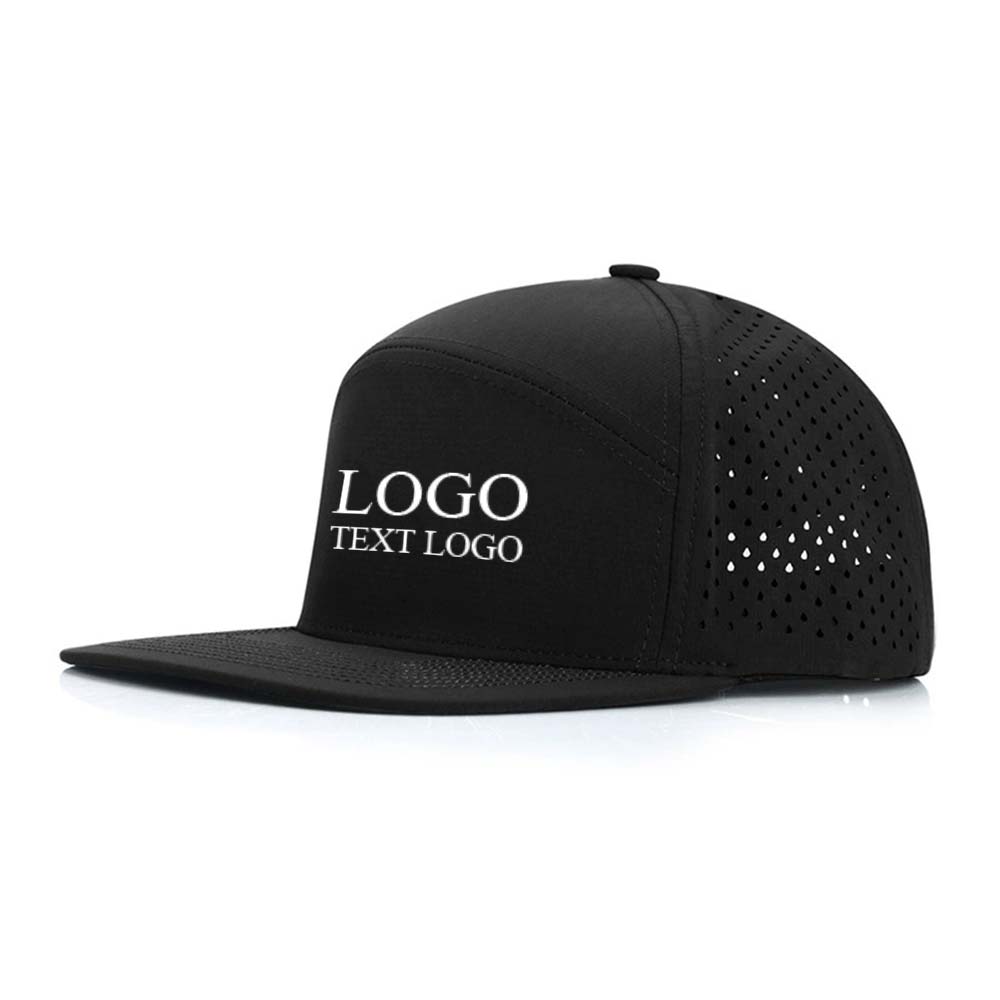 Hardtop Water-repellent Fabric Trucker Hat Black with logo