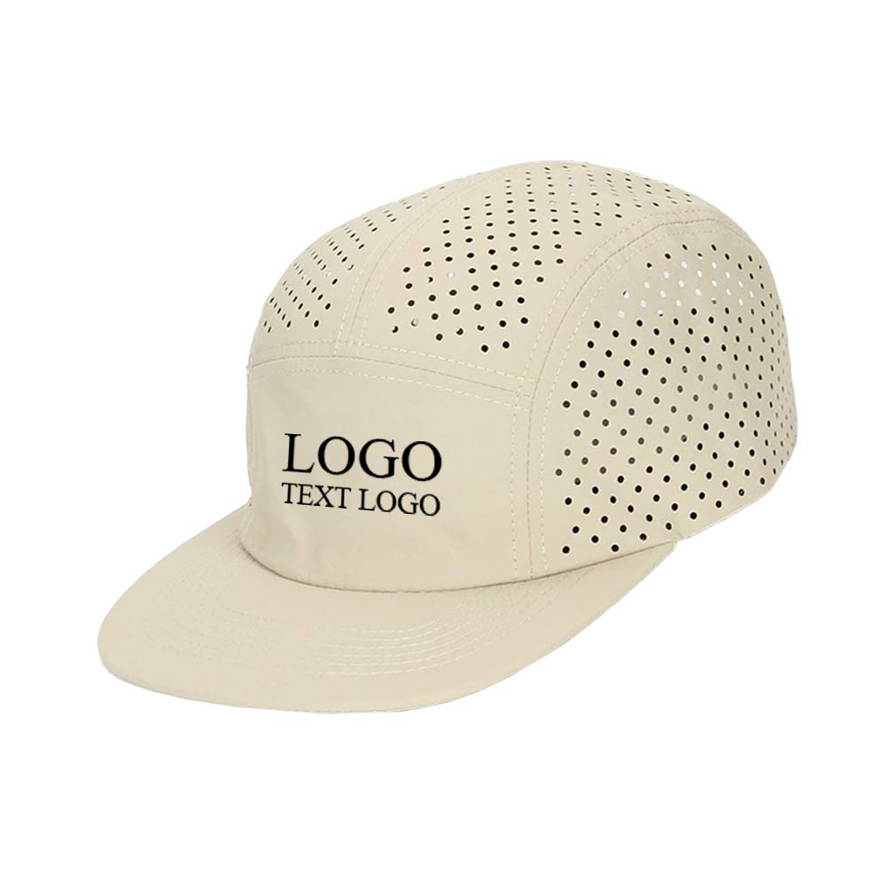 Summer Quick-drying Breathable Trucker Hat Light Khak With logo