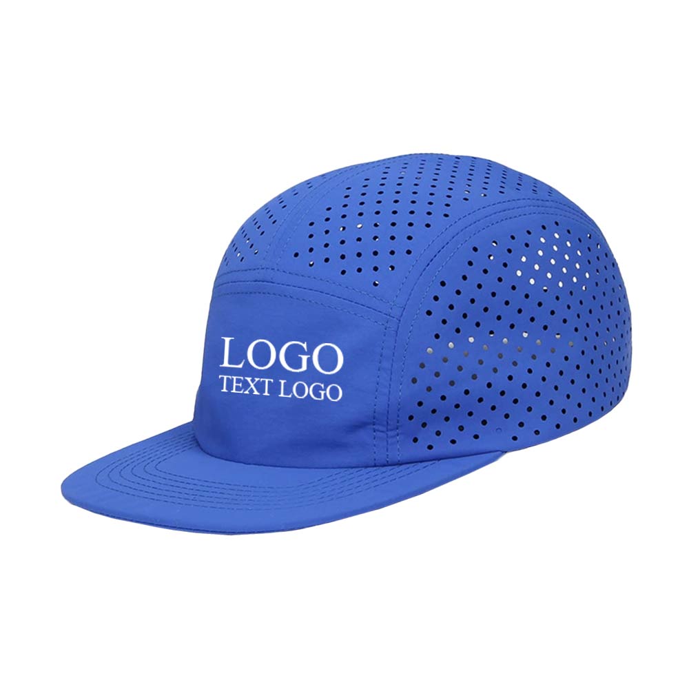 Summer Quick-drying Breathable Trucker Hat Royal Blue with logo