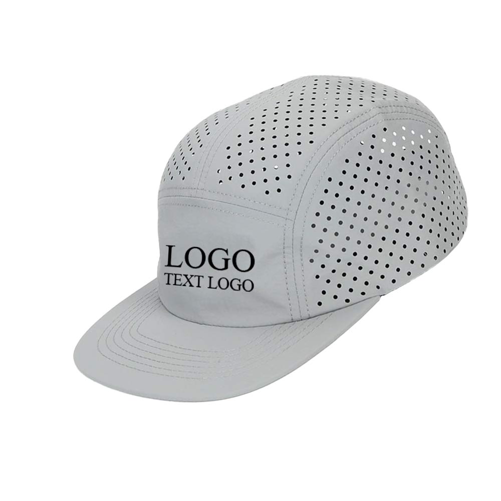 Summer Quick-drying Breathable Trucker Hat Smoke Gray with logo