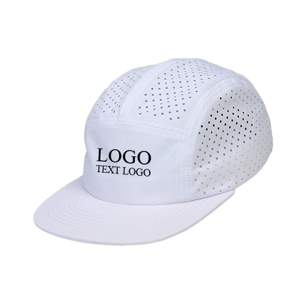 Summer Quick-drying Breathable Trucker Hat White with logo