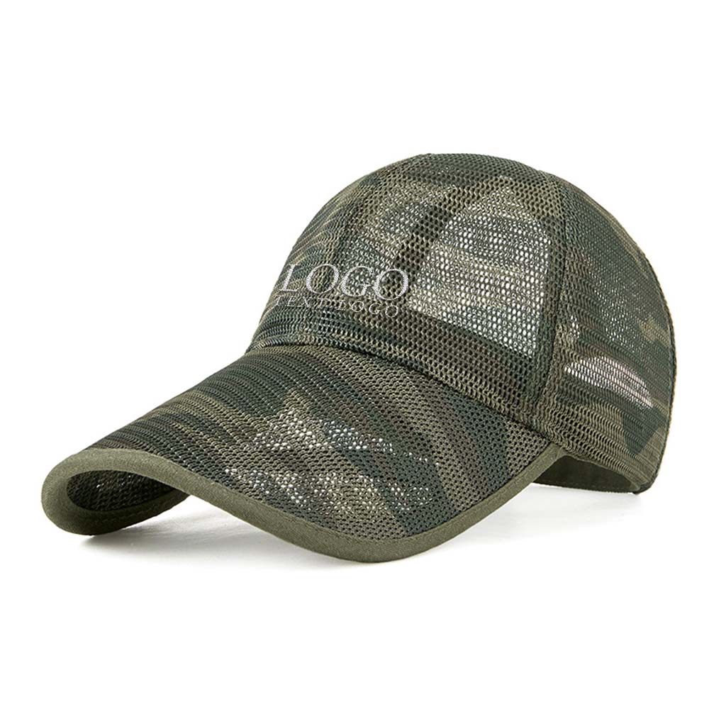 Trendy Korean Trucker Hats For Men And Women Camouflage with logo