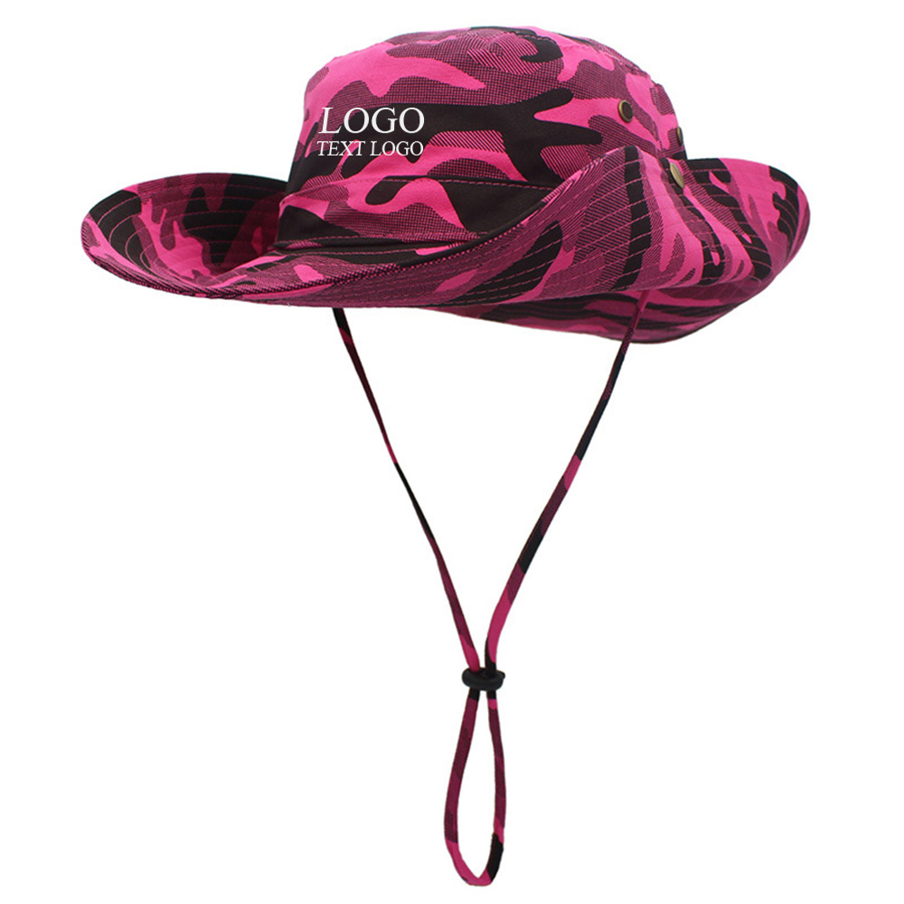 Tactical Camouflage Large Brim Custom Bucket Hats