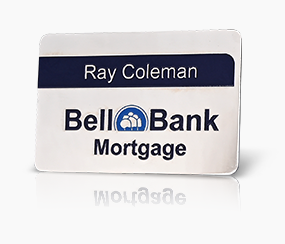 Bell Bank Metal Name Tag