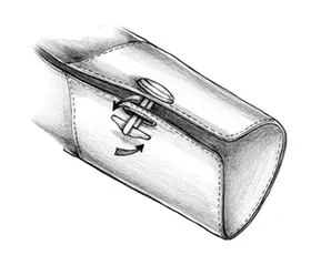 Rotate the tail so it is in a vertical position parallel to the struts.