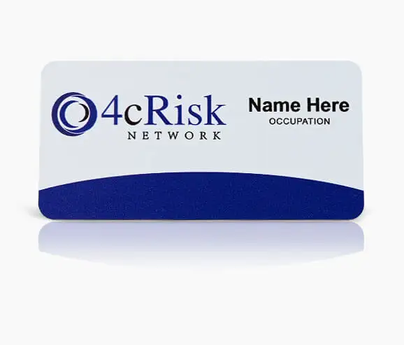 Custom 4cRick Plastic Name Tag