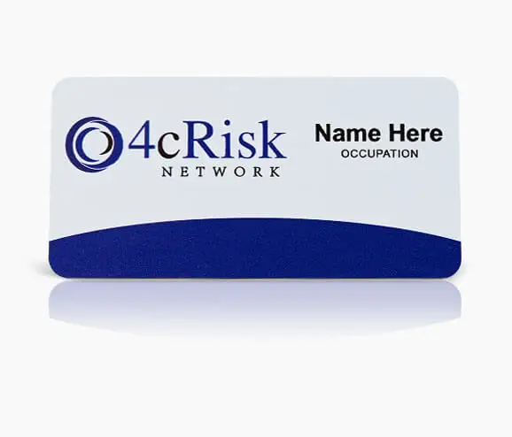 Custom 4cRick Plastic Name Tag