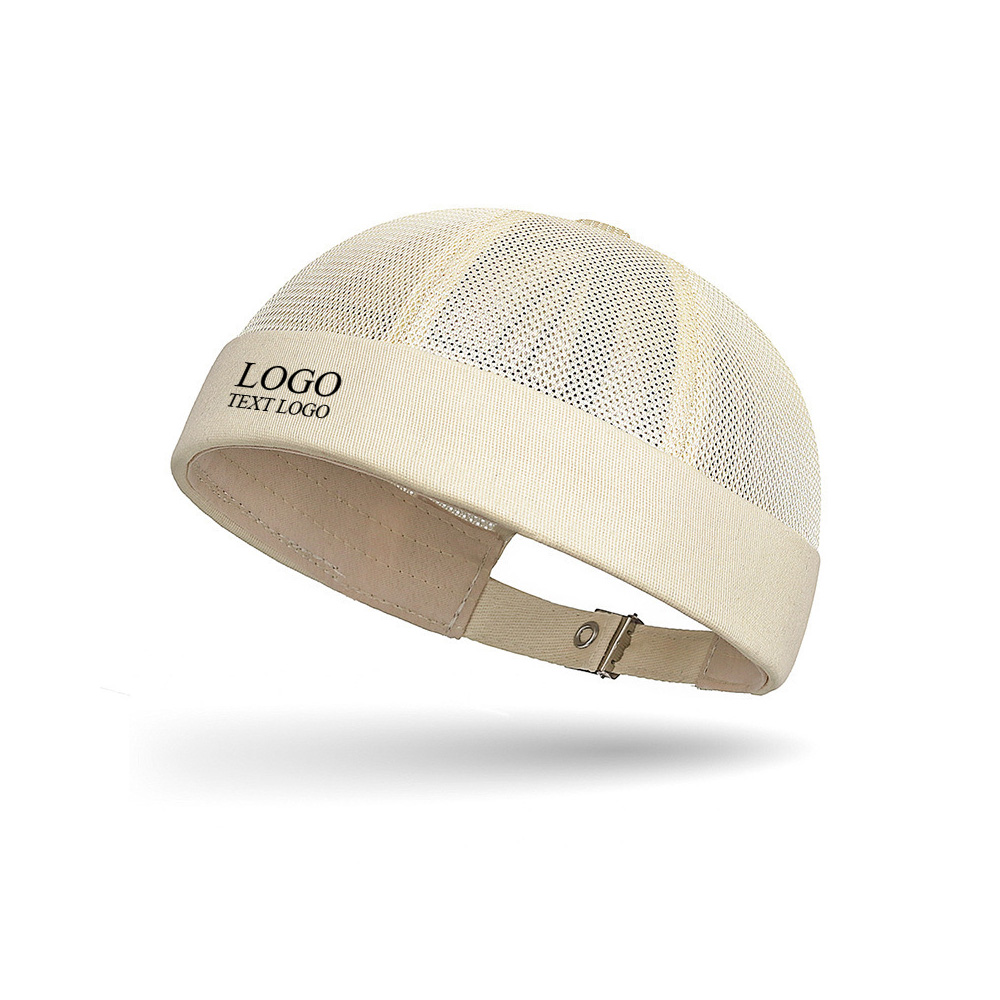 Custom Breathable Youth Hats with Logo Beige with Logo
