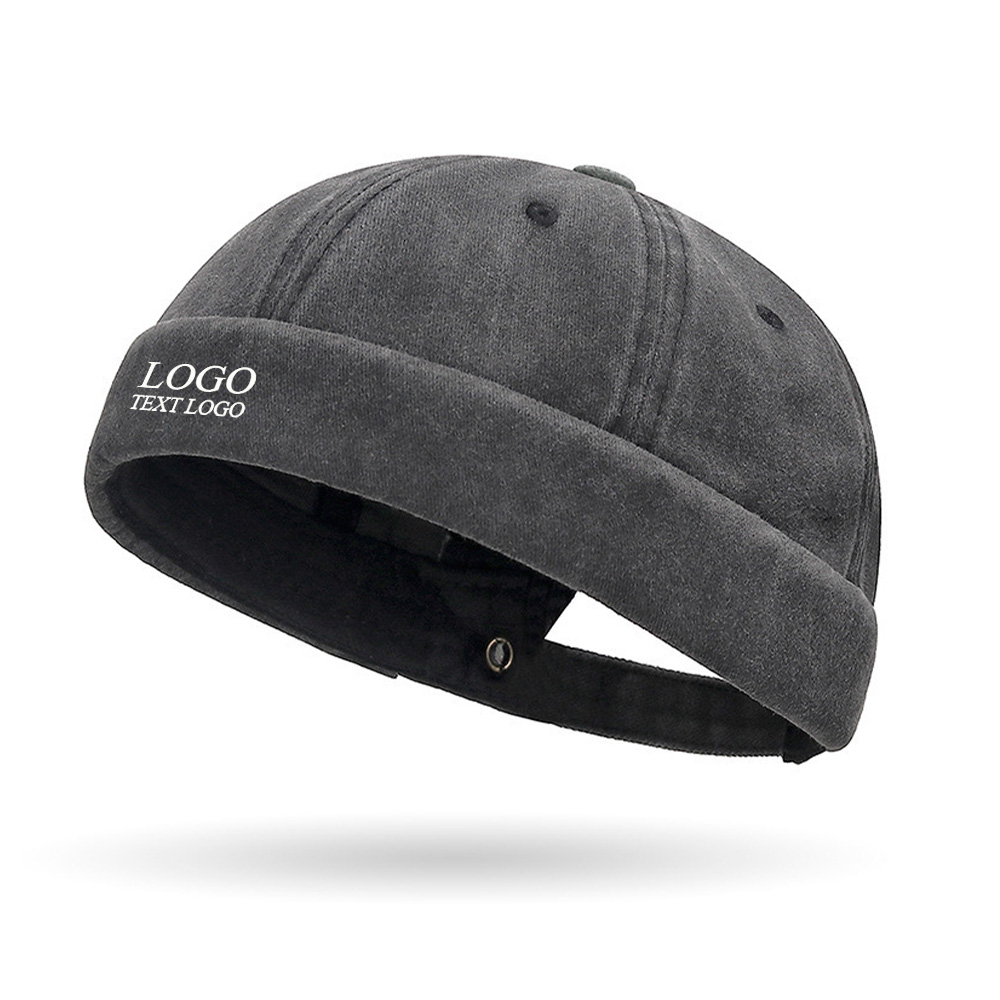 Custom Cotton Youth Hats with Name Black with Logo