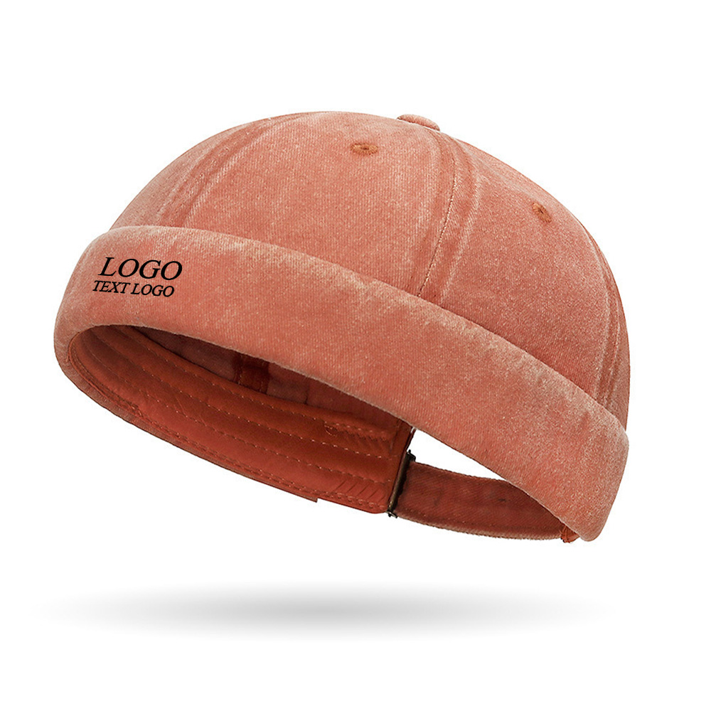 Custom Cotton Youth Hats with Name Orange with Logo