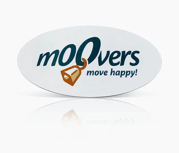 Custom Moovers Plastic Name badge