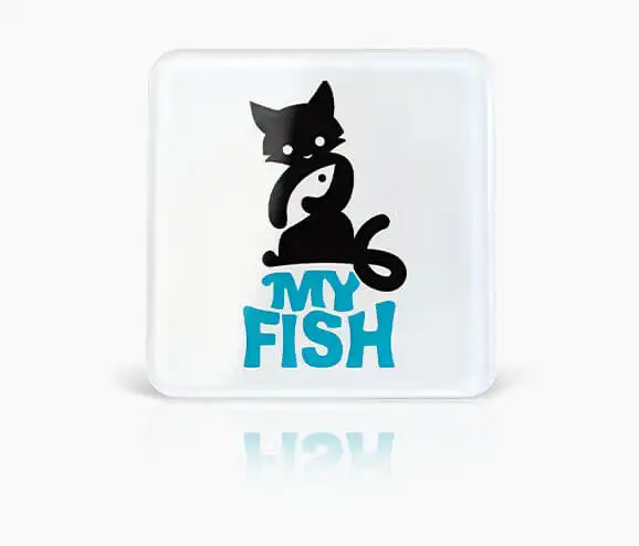 Custom My Fish Plastic Name Tag