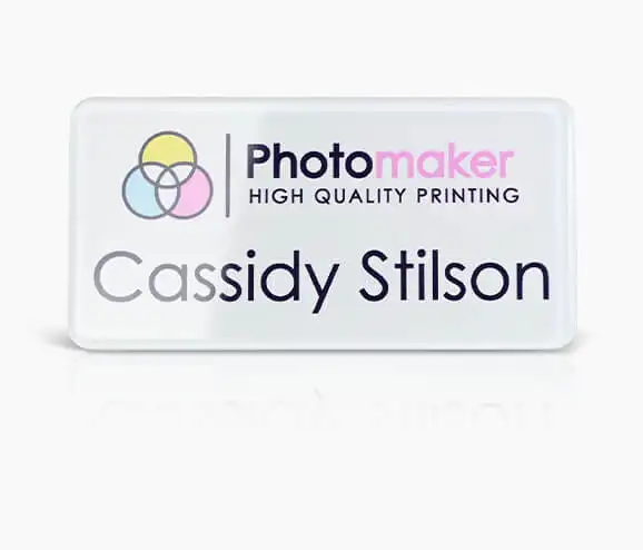 Custom Photomaker Plastic Name Tag