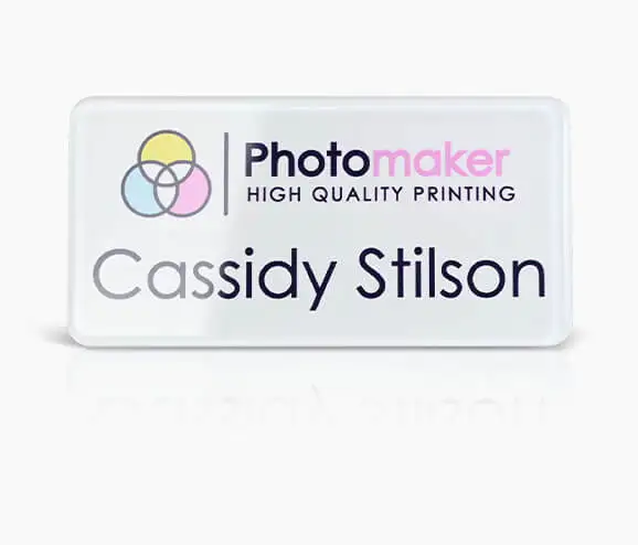 Custom Photomaker Plastic Name Tag