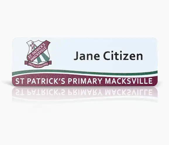 Custom Primary Macksville Plastic Name Tag