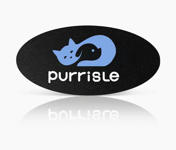 Custom Purrisle Plastic Name Tag