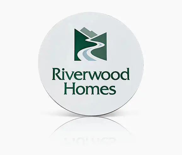 Custom Riverwood Homes Plastic Name Tag