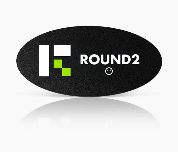 Custom Round2 Plastic Name Tag