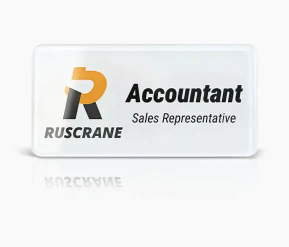 Custom Ruscrane Plastic Name Tag