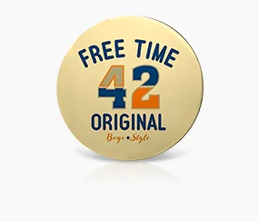 Free Time Metal Name Tag