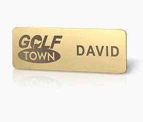 Golf Town Metal Name Tag