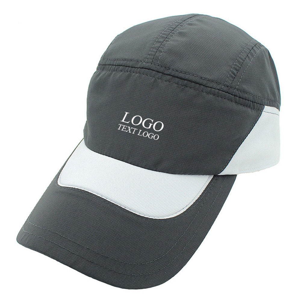 High Quality Breathable Youth Hats Dark Gray with Logo