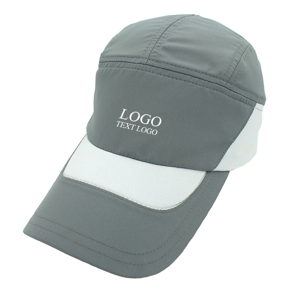 High Quality Breathable Youth Hats Light Gray with Logo