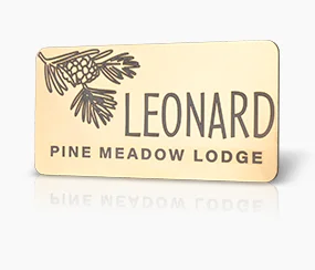 Leonard Metal Name Tag