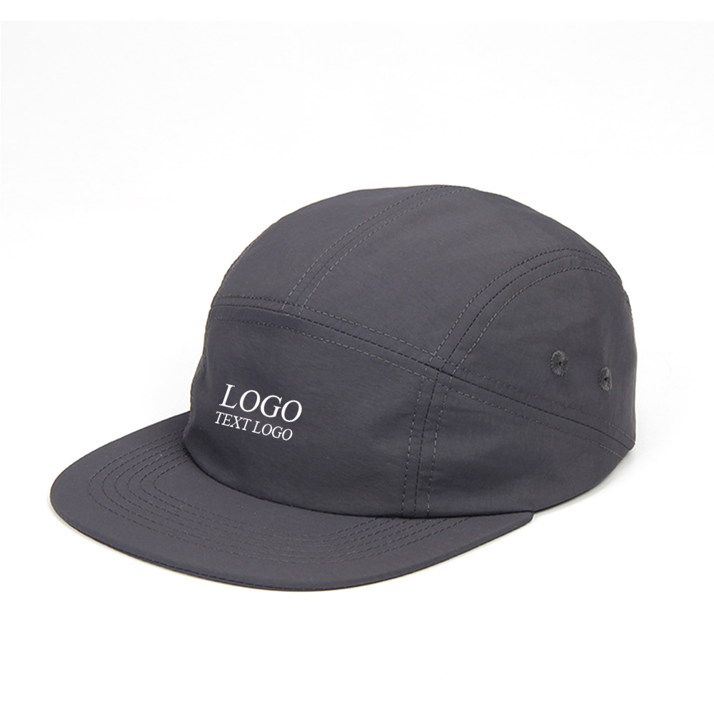 Lightweight and Fashionable Youth Hats Dark Gray with Logo