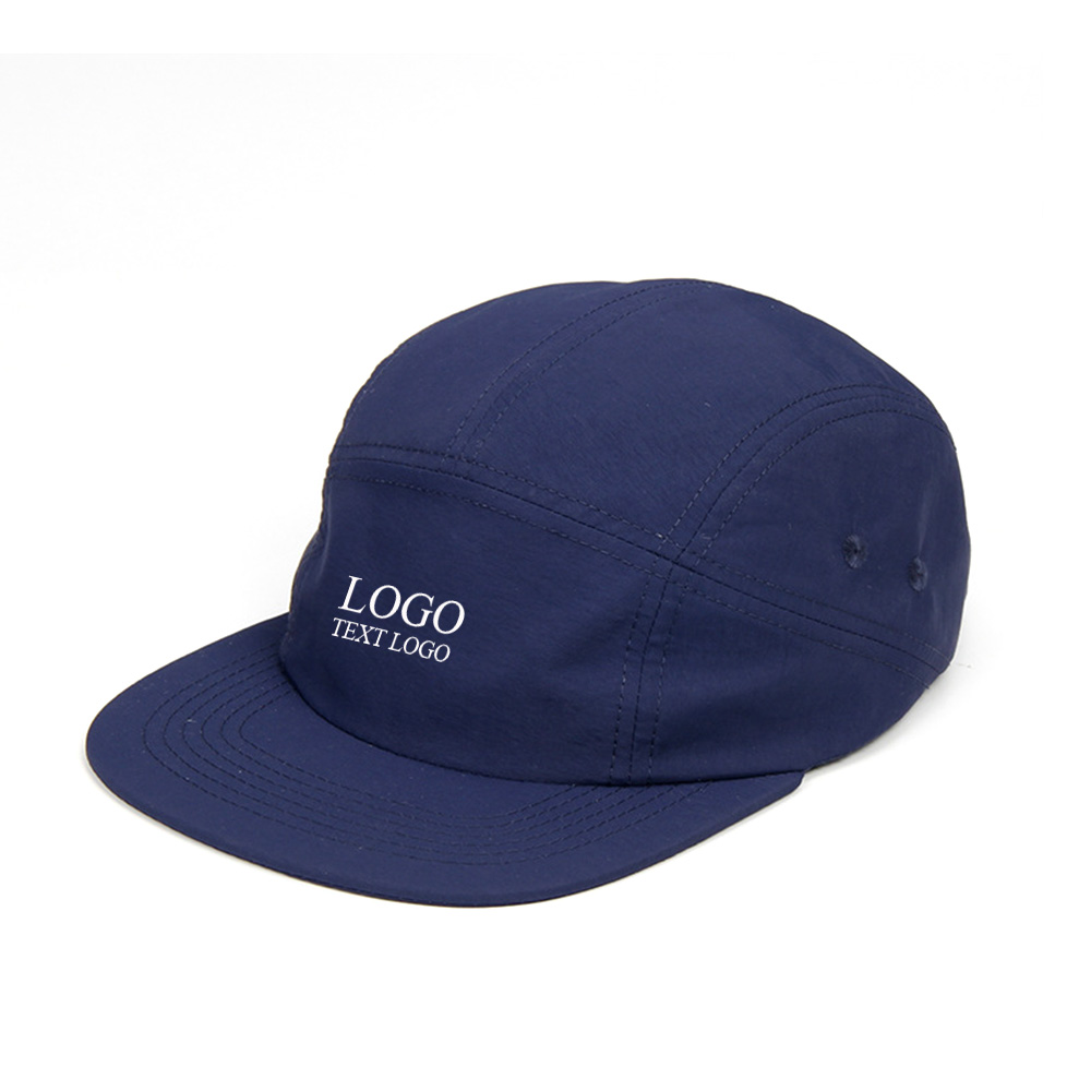 Lightweight and Fashionable Youth Hats Navy Blue with Logo