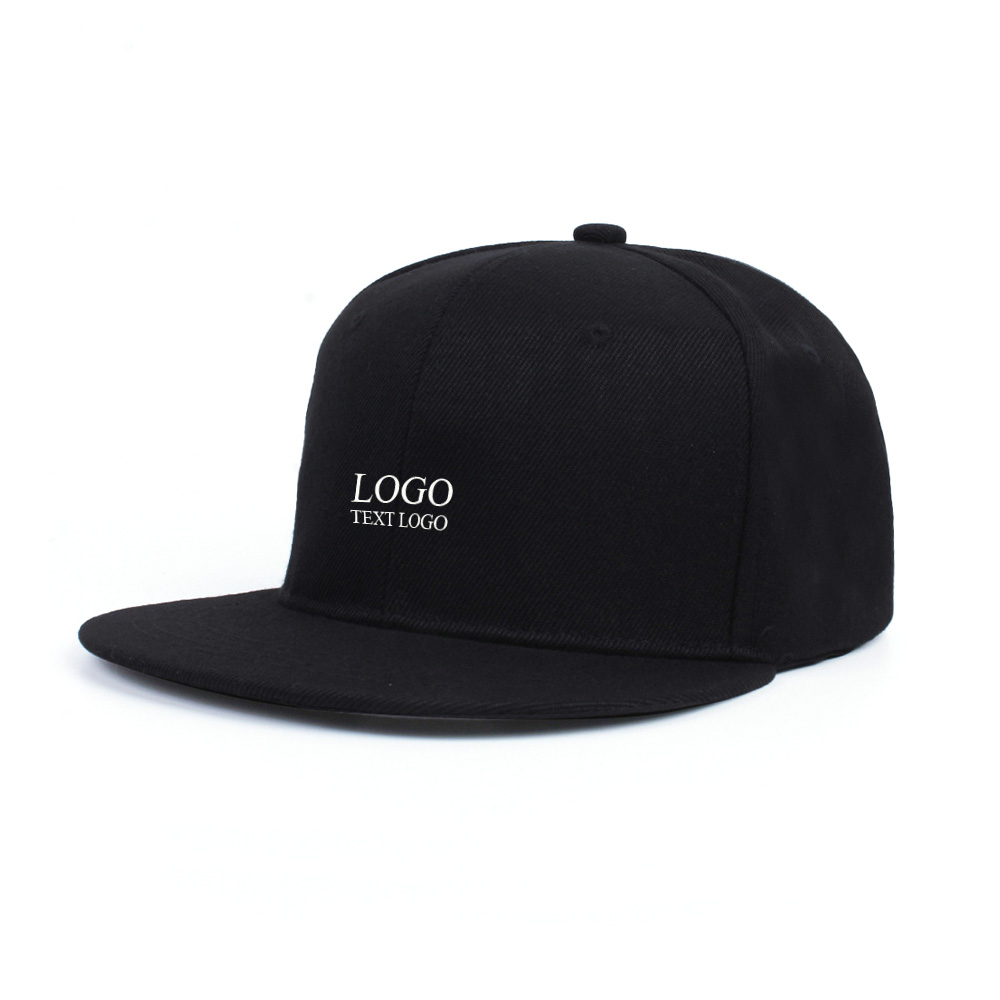 Personalized Hip Hop Youth Hats Black with Logo