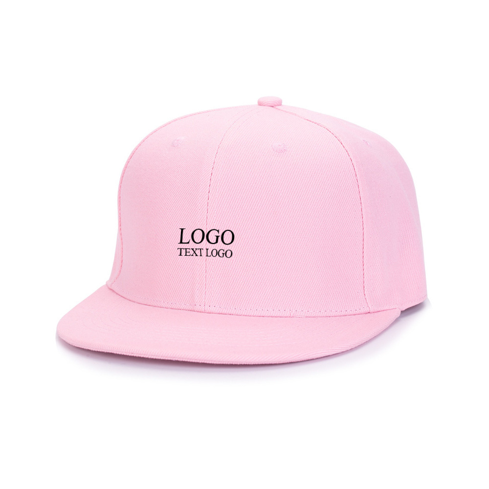Personalized Hip Hop Youth Hats Pink with Logo