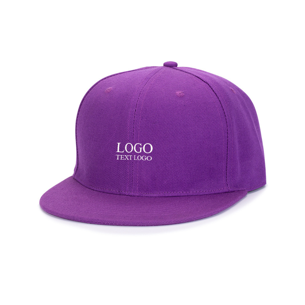 Personalized Hip Hop Youth Hats Purple with Logo
