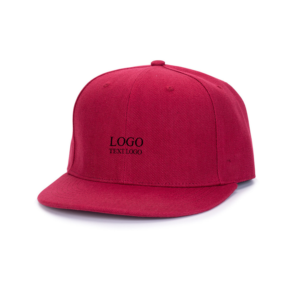 Personalized Hip Hop Youth Hats Red with Logo