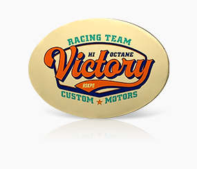 Racing Team Metal Name Tag